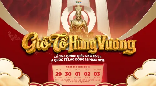 GBO Energy Thông Báo Lịch Nghỉ Lễ Giỗ Tổ Hùng Vương, Lễ Giải Phóng Miền Nam 30/04 &amp; Quốc Tế Lao Động 01/05 Năm 2026
