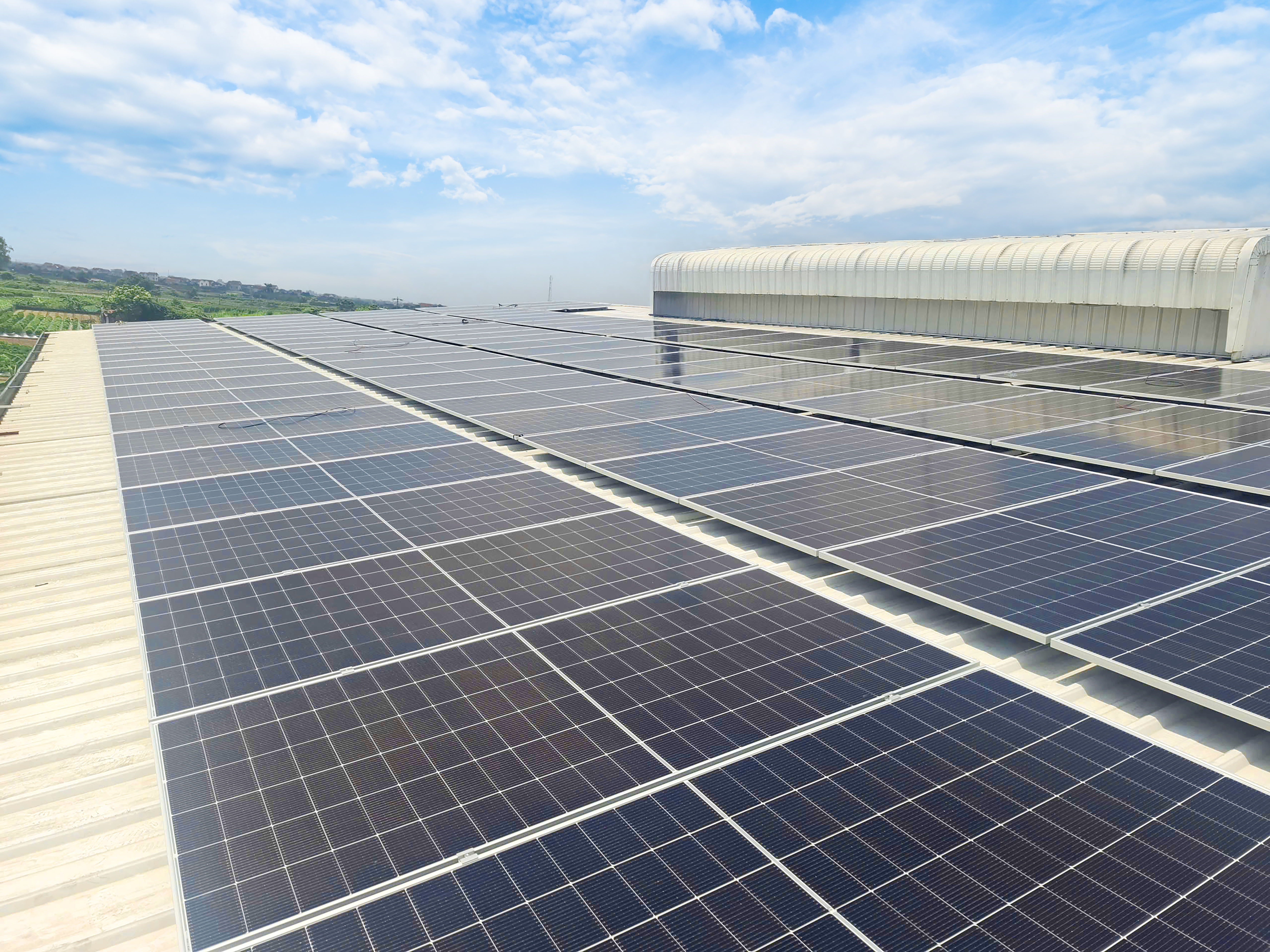 Điện mặt trời mái nhà - Nhà máy chế biến thực phẩm Minh Đức