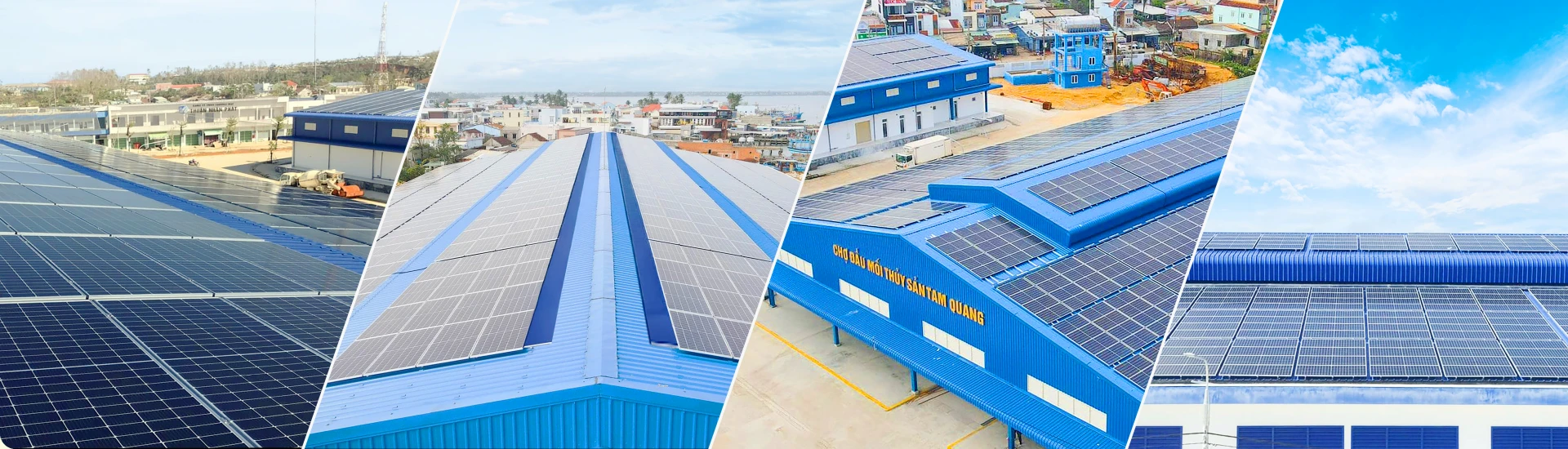 Điện mặt trời mái nhà - Chợ thủy sản Tam Quang